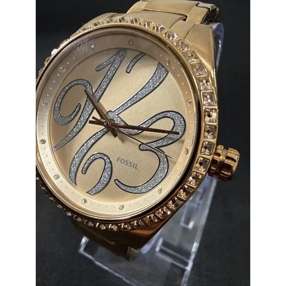 FOSSIL BQ-1096 Women’s Wristwatch New Battery! Looks And Runs Excellent!!! (B21)
